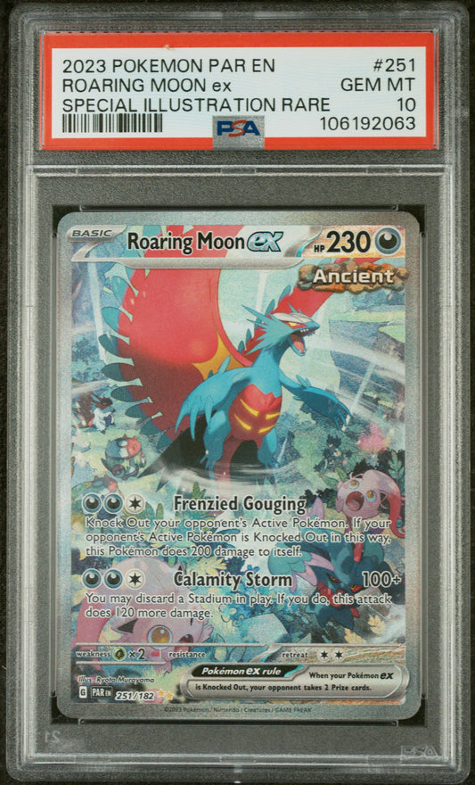 2023 POKEMON PAR EN-PARADOX RIFT #251 ROARING MOON ex SPECIAL ILLUSTRATION RARE