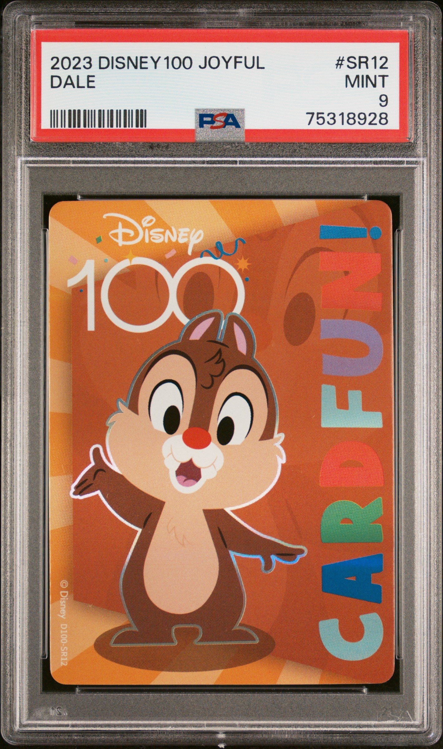 2023 Disney 100 Joyful Dale #SR12 PSA 9 Mint