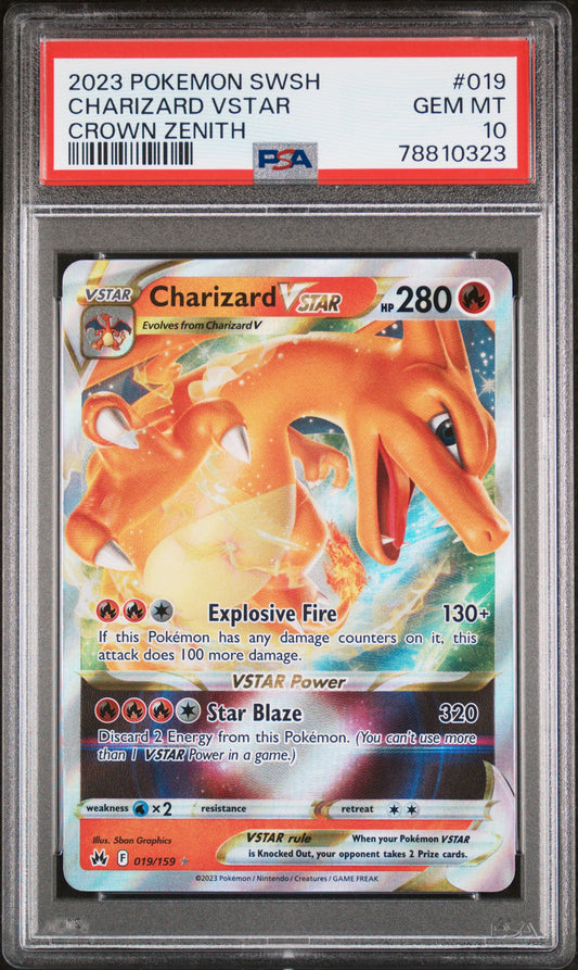 2023 POKEMON SWORD AND SHIELD CROWN ZENITH #019 CHARIZARD VSTAR CROWN ZENITH