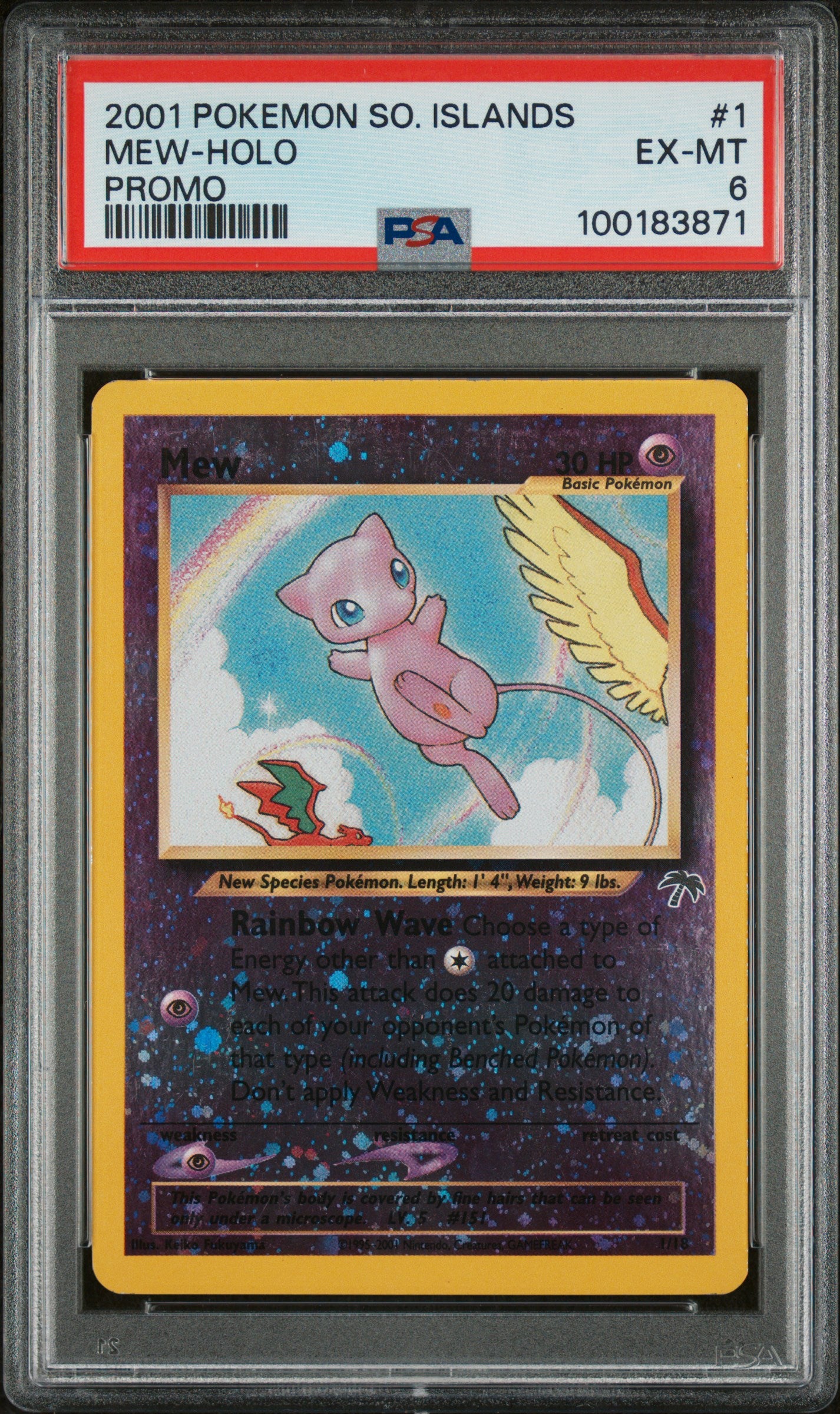 2001 Pokemon Southern Islands Mew Holo Promo #1 PSA 6 EX-MT