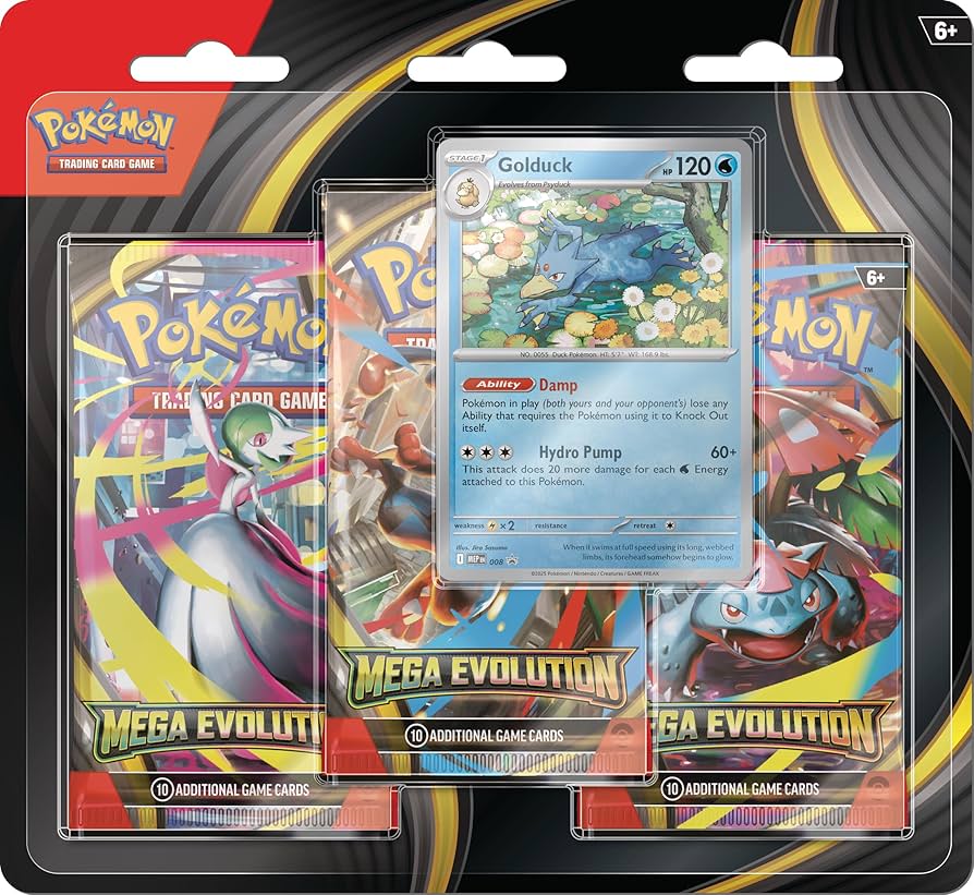 Mega Evolution Golduck 3 Pack Blister