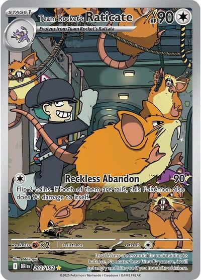 Team Rocket's Raticate - 202/182 - SV10: Destined Rivals - 202/182
