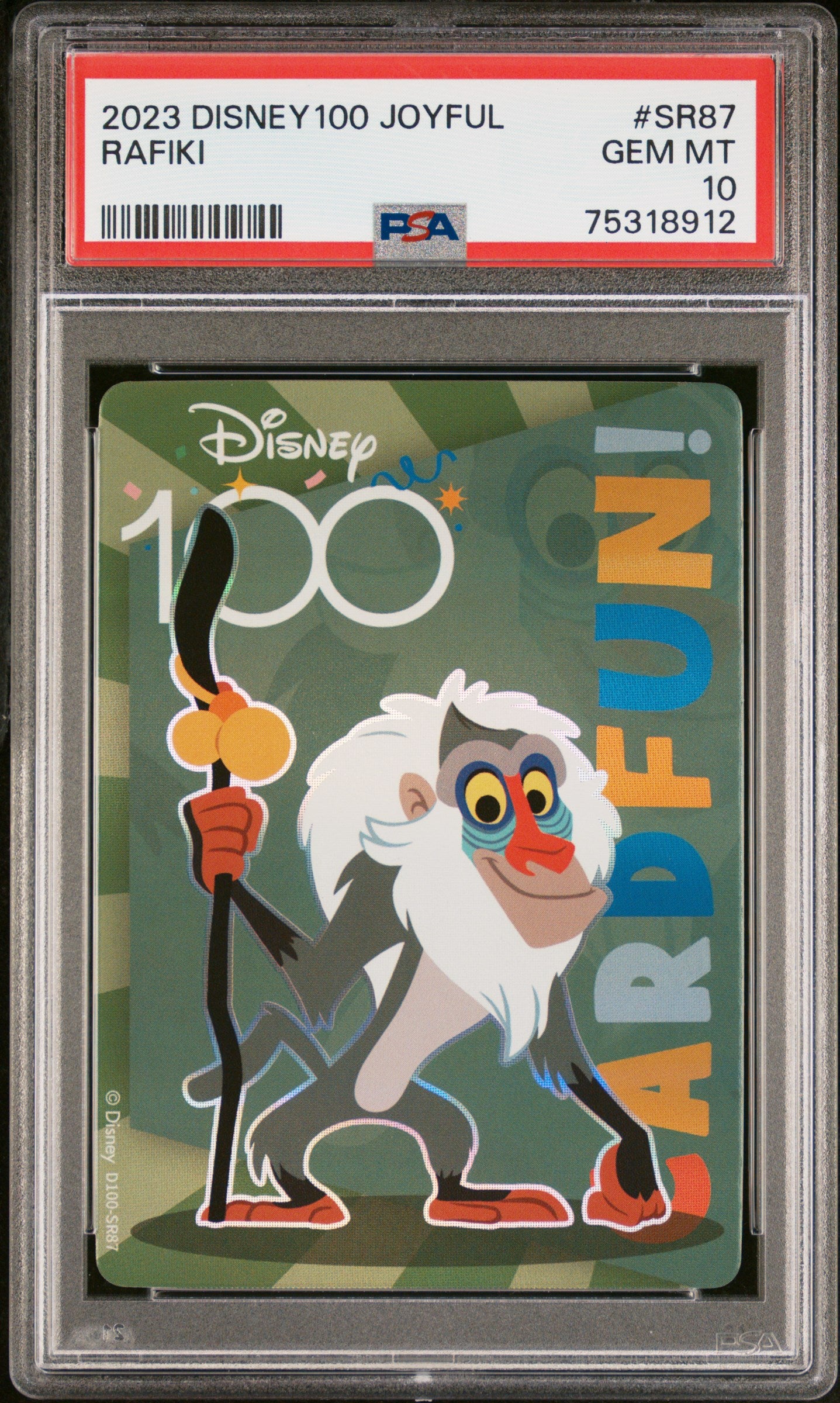 2023 Disney 100 Joyful Rafiki #SR98 PSA 10 Gem Mint