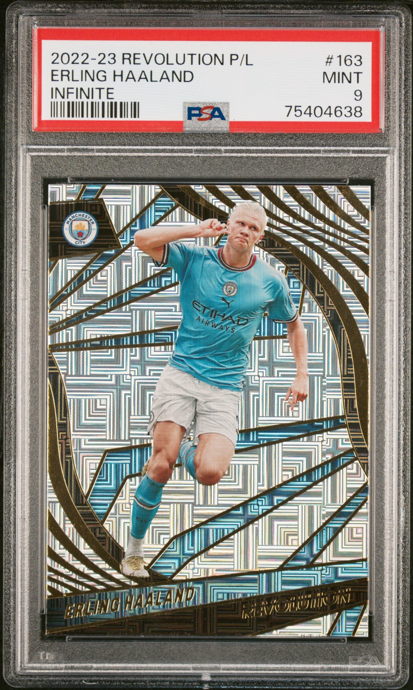 2022-23 Panini Revolution Premier League Erling Haaland Infinite #163 PSA 9 Mint