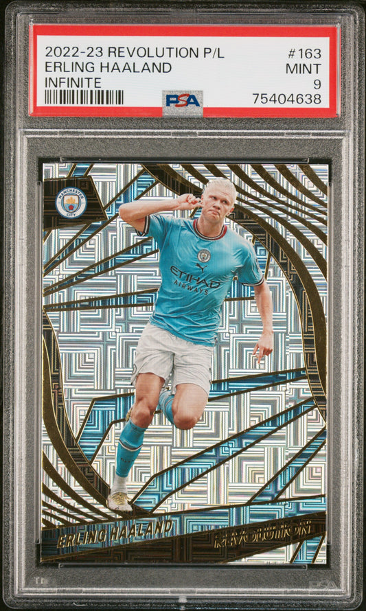 2022-23 Panini Revolution Premier League Erling Haaland Infinite #163 PSA 9 Mint