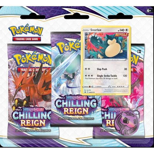 Chilling Reign Snorlax 3 Pack Blister