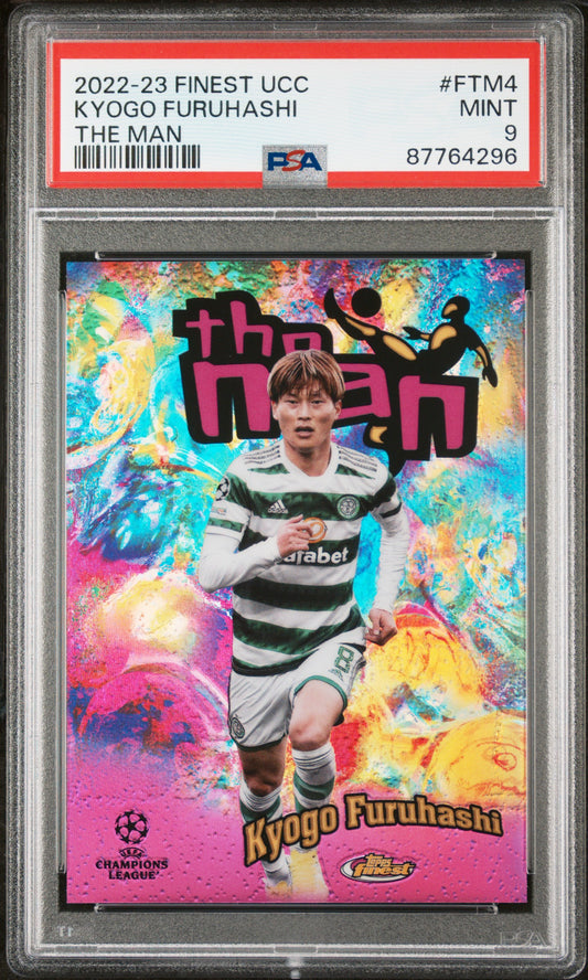 2022-23 Topps Finest UEFA Club Competitions Kyogo Furuhashi The Man #FTM4 PSA 9 Mint