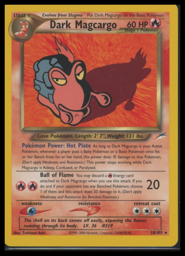 Pokemon Neo Destiny Dark Magcargo #018/105 Rare