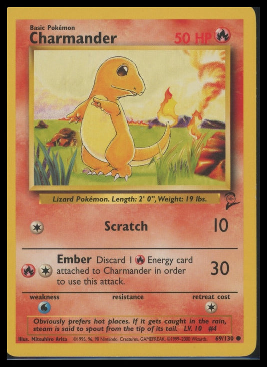 Pokemon Base Set 2 Charmander #069/130 Common