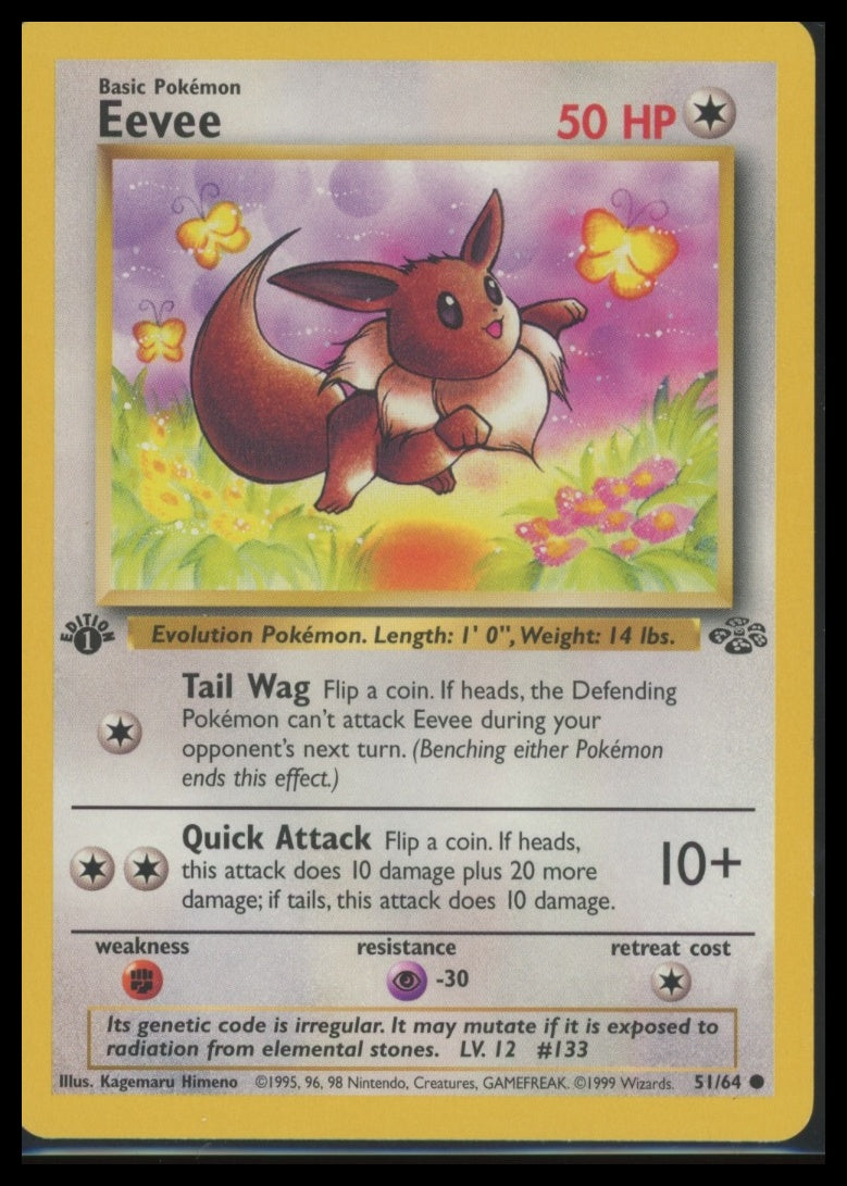 Pokemon Jungle 1st Edition Eevee #51/64 Common