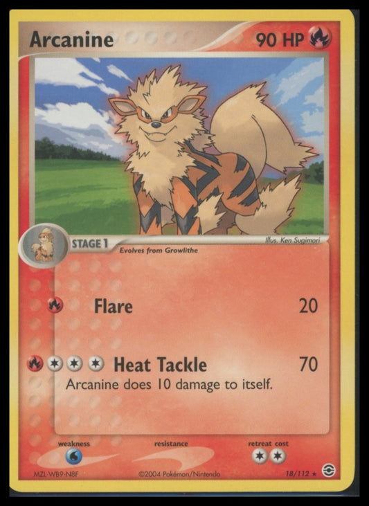 Pokemon FireRed & LeafGreen Arcanine #18/112 Rare