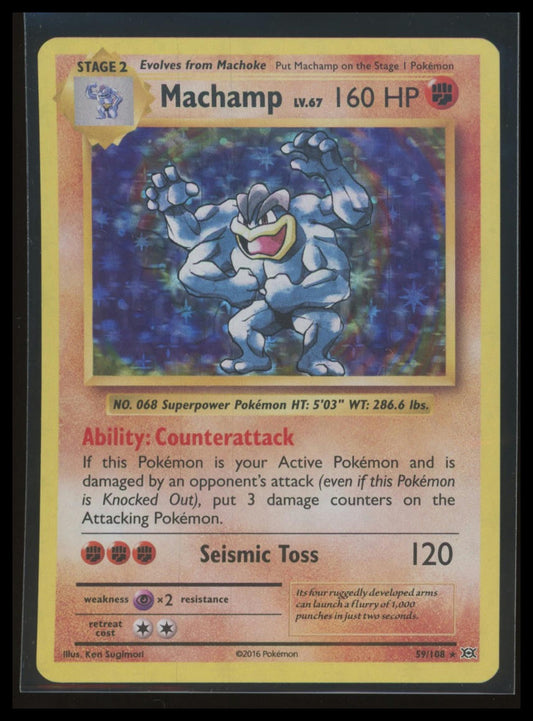 0 XY - Evolutions Machamp #59/108 Holo Rare