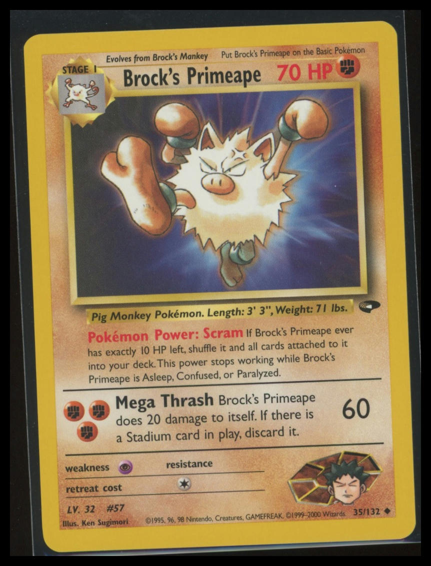 Gym Challenge Brock's Primeape #035/132 Uncommon