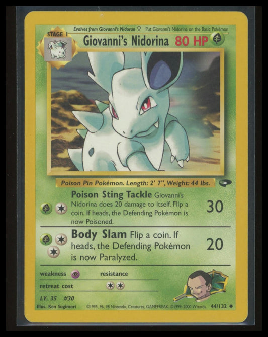 Gym Challenge Giovanni's Nidorina #044/132 Uncommon