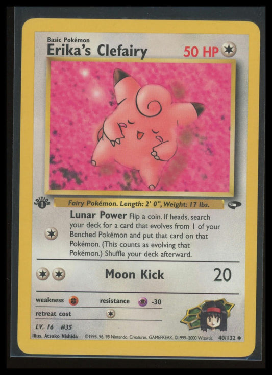 Pokemon Gym Challenge Erika's Clefairy #040/132 Uncommon