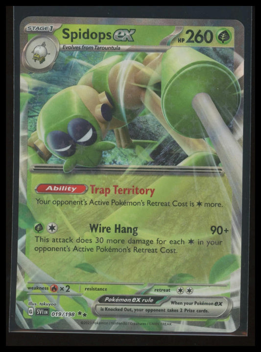 0Pokemon SV01: Scarlet & Violet Base Set Spidops ex #019/198