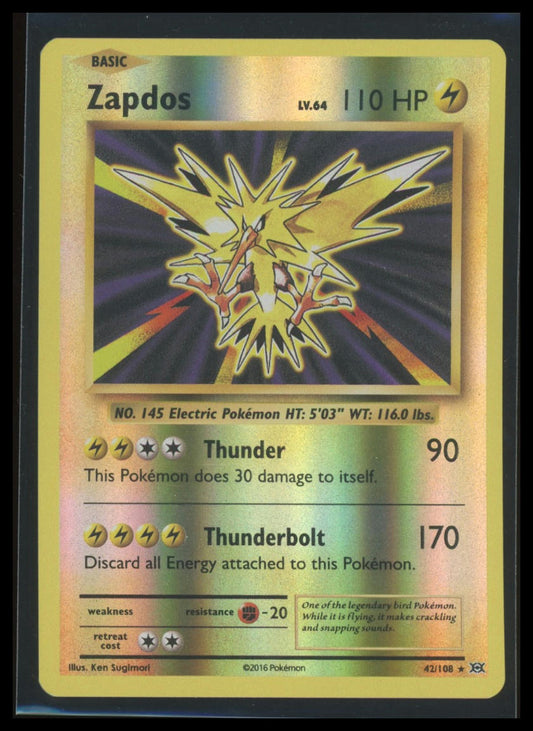 Pokemon XY - Evolutions Zapdos #42/108 Reverse Holo