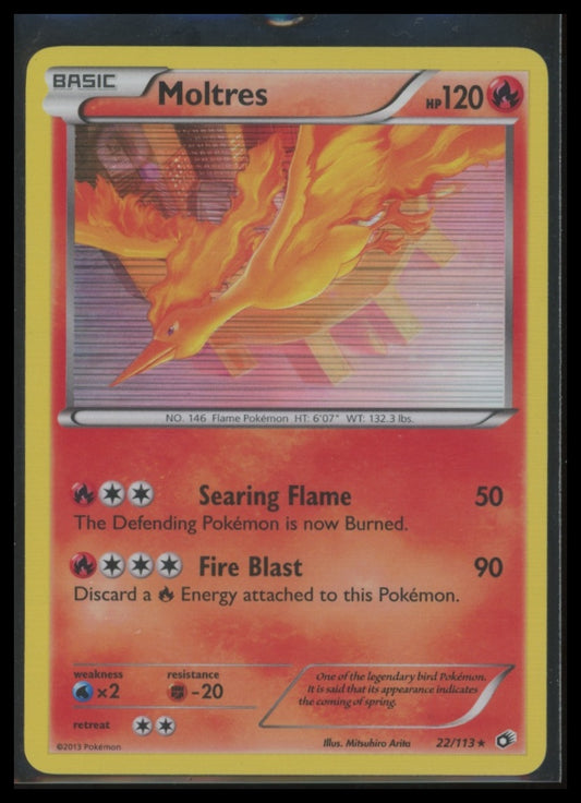 Pokemon Legendary Treasures Moltres #22/113 Holo Rare