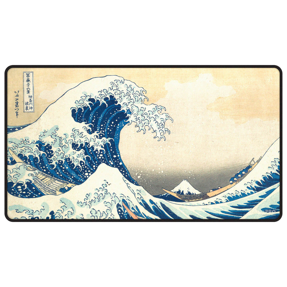 Ultra PRO Black Stitched Playmat: The Great Wave of Kanagawa by Hokusai