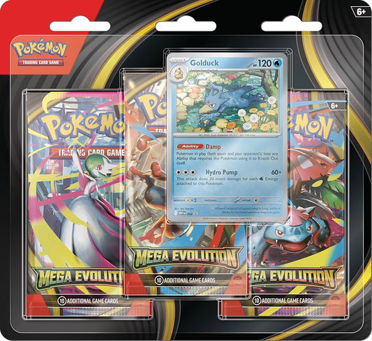 Mega Evolution Golduck 3 Pack Blister